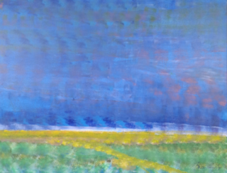 Acryl schilderij, Maya Wildevuur, Ode aan Emil Nolde, 1991